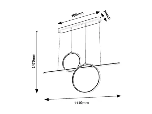 Luster Rabalux 6970 LED 48W 2760lm 4000K 230V IP20